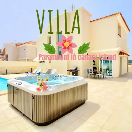 فيلة 4 Bedrooms Villa With City View Private Pool And Jacuzzy At Costa Adeje 2 Km Away From The Beach أذيخي